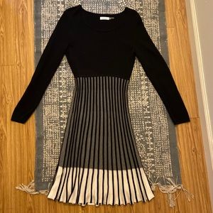 Calvin Klein Womens Long Sleeve Knit Dress